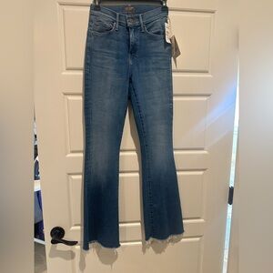 MOTHER Classic Blue Wide Leg Jeans